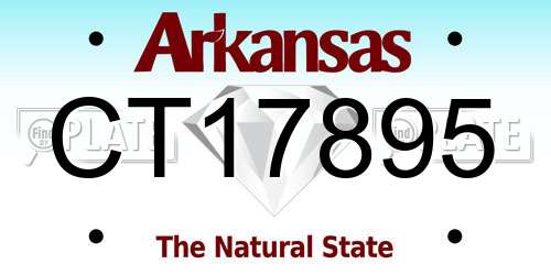 CT17895 Arkansas License Plate