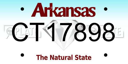 CT17898 Arkansas License Plate
