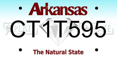 CT1T595 Arkansas License Plate