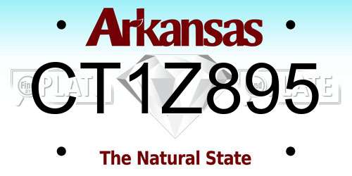 CT1Z895 Arkansas License Plate