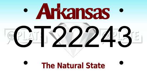 CT22243 Arkansas License Plate