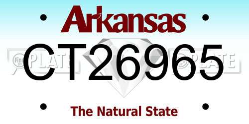 CT26965 Arkansas License Plate