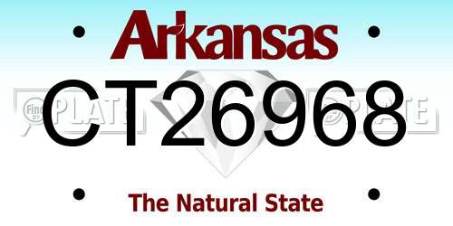 CT26968 Arkansas License Plate