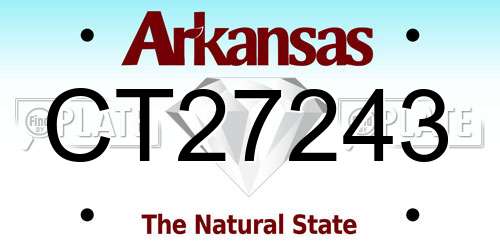 CT27243 Arkansas License Plate