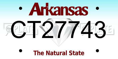 CT27743 Arkansas License Plate