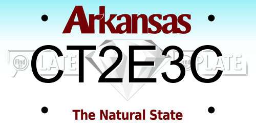 CT2E3C Arkansas License Plate