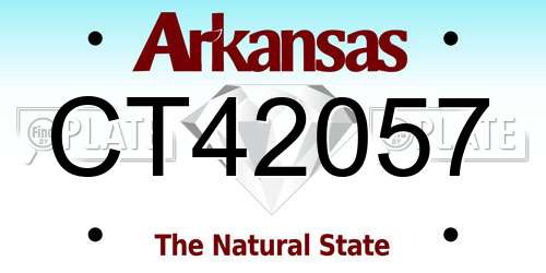 CT42057 Arkansas License Plate