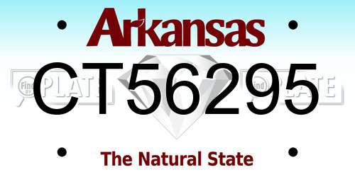 CT56295 Arkansas License Plate