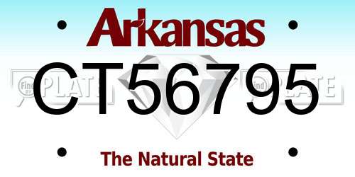 CT56795 Arkansas License Plate