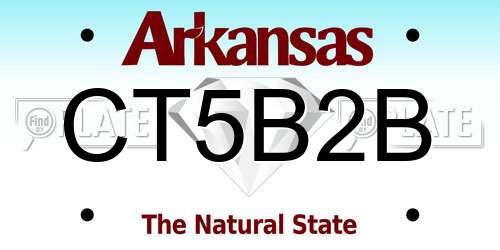CT5B2B Arkansas License Plate