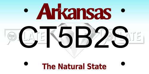 CT5B2S Arkansas License Plate