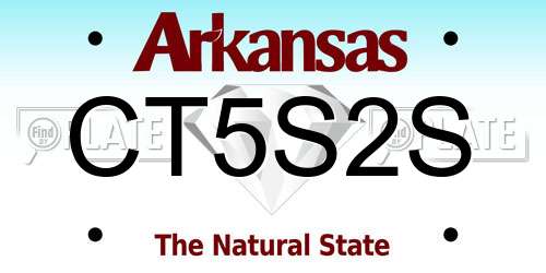 CT5S2S Arkansas License Plate
