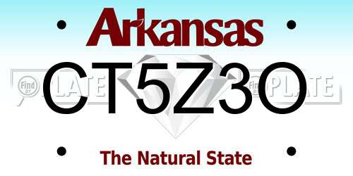 CT5Z3O Arkansas License Plate