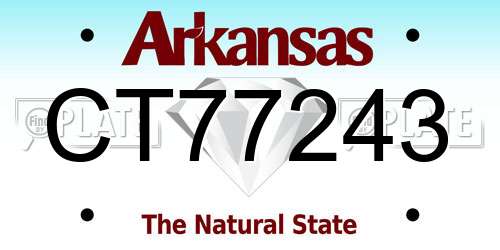 CT77243 Arkansas License Plate