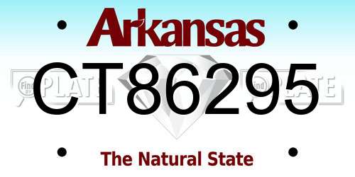 CT86295 Arkansas License Plate