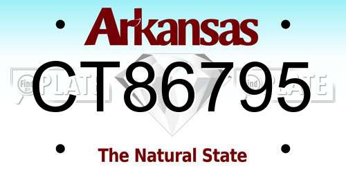 CT86795 Arkansas License Plate