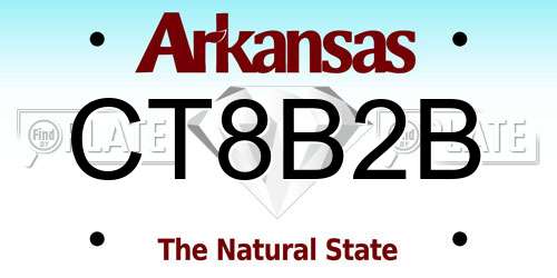 CT8B2B Arkansas License Plate