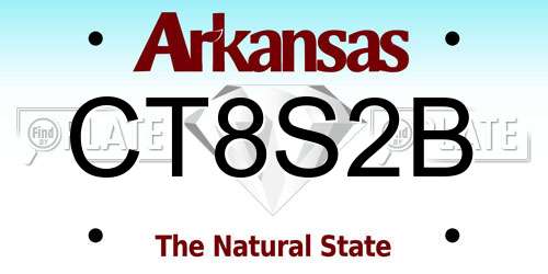 CT8S2B Arkansas License Plate