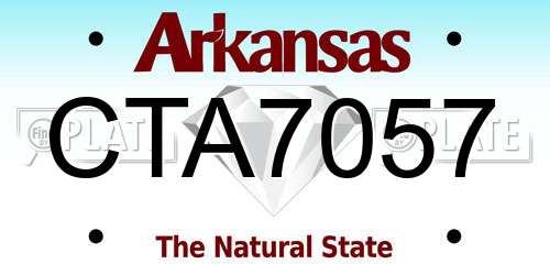CTA7057 Arkansas License Plate
