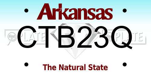 CTB23Q Arkansas License Plate