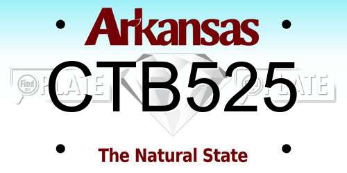 CTB525 Arkansas License Plate