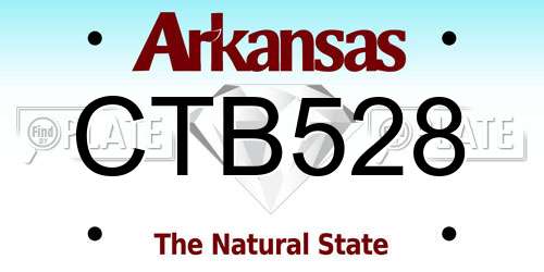 CTB528 Arkansas License Plate
