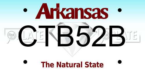 CTB52B Arkansas License Plate