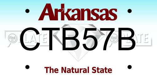 CTB57B Arkansas License Plate