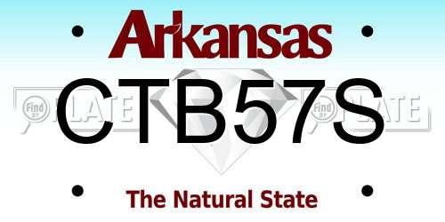 CTB57S Arkansas License Plate