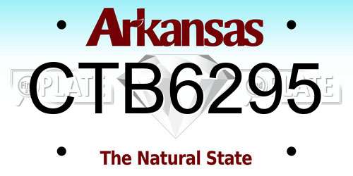 CTB6295 Arkansas License Plate