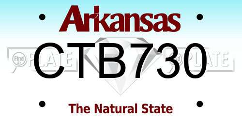 CTB730 Arkansas License Plate
