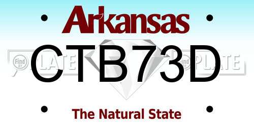 CTB73D Arkansas License Plate