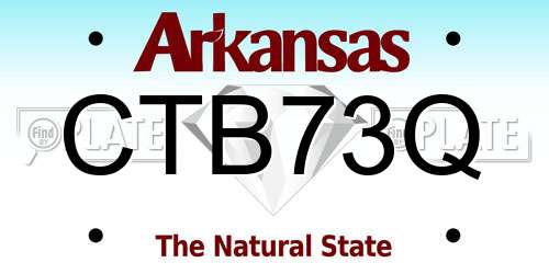 CTB73Q Arkansas License Plate