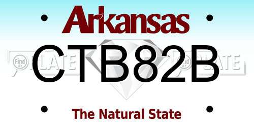 CTB82B Arkansas License Plate