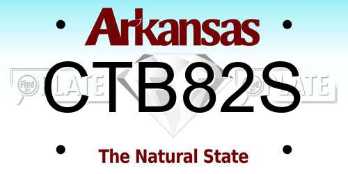 CTB82S Arkansas License Plate