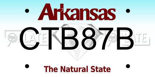 CTB87B Arkansas License Plate