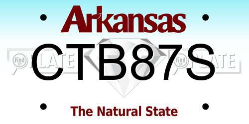 CTB87S Arkansas License Plate
