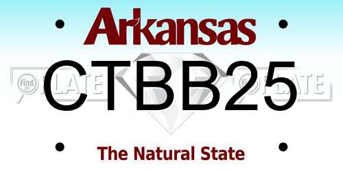 CTBB25 Arkansas License Plate