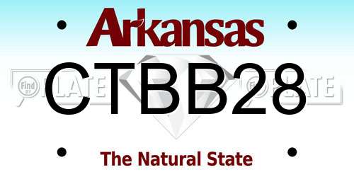 CTBB28 Arkansas License Plate