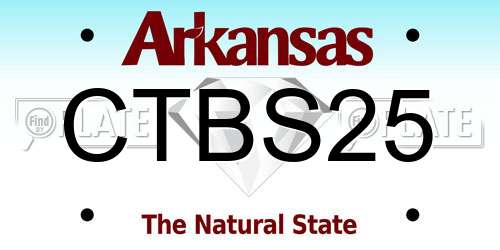 CTBS25 Arkansas License Plate