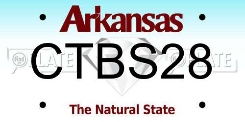 CTBS28 Arkansas License Plate