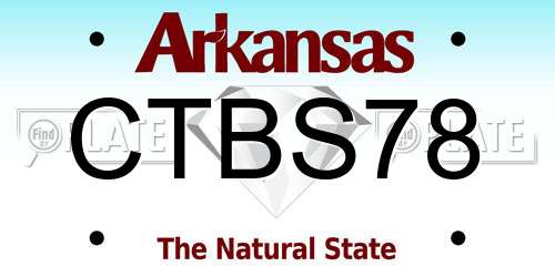 CTBS78 Arkansas License Plate