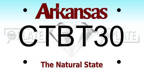 CTBT30 Arkansas License Plate