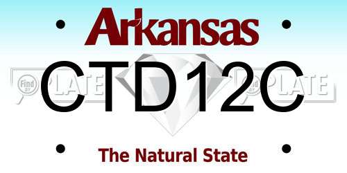 CTD12C Arkansas License Plate