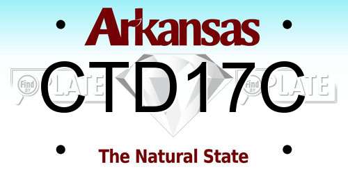 CTD17C Arkansas License Plate