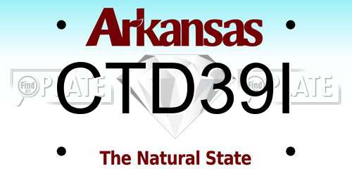CTD39I Arkansas License Plate