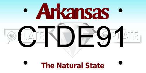 CTDE91 Arkansas License Plate
