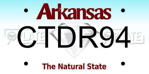 CTDR94 Arkansas License Plate