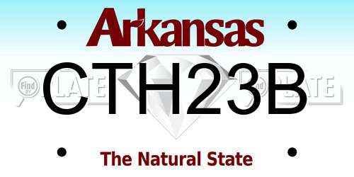 CTH23B Arkansas License Plate