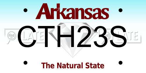 CTH23S Arkansas License Plate